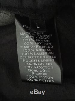 NWT Men's $2065 BALMAIN Leather & Cotton Joggers Pants -Sz. L- CURRENT SEASON
