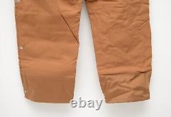 NWT! Men's Carhartt Bib Overalls Quilt Lined Zip-to-Thigh R41-BRN Size 46 x 30