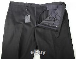 NWT New KITON $1080 Solid Black Cotton Flat Front Chino Pants 40 x Unhemmed