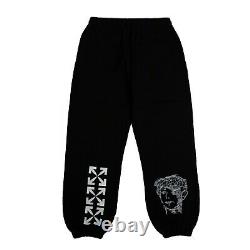 NWT OFF WHITE c/o VIRGIL ABLOH Black Disrupted Logo Crop Sweatpants Size XL $615