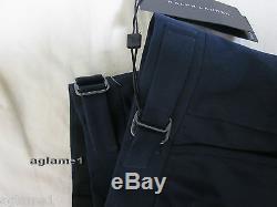 NWT RALPH LAUREN BLACK LABEL MENS ITALY cotton Navy DRESS PANTS 34