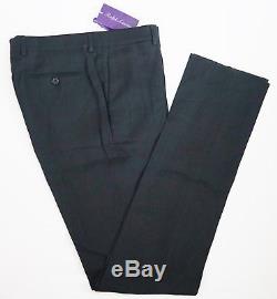NWT RALPH LAUREN PURPLE LABEL Black 100% LINEN STRAIGHT LEG Dress Pants 32