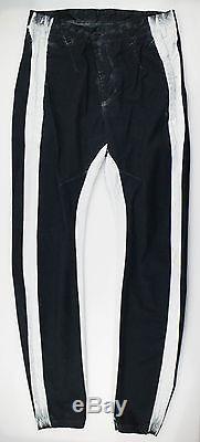 New. 11 By BORIS BIDJAN SABERI Black/White Cotton Casual Pants Size M $713