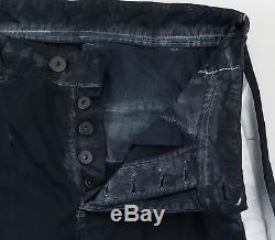 New. 11 By BORIS BIDJAN SABERI Black/White Cotton Casual Pants Size M $713
