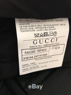 New $1250 Gucci Mens Evening Pants Black 34 US (50 Eu) Italy