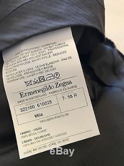 New $745 Ermenegildo Zegna Fit Mila Pants Black 42 US (58 Eur) Switzerland