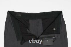 New 950$ GIORGIO ARMANI Black Label Gray Pant Trousers Cupro Nattè 34 US / 50 EU