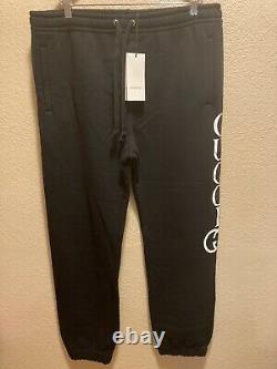New Authentic Gucci Black Sweatpants With Logo Size XXL