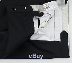 New. BRIONI Black Wool Satin-Striped Tuxedo Dress Pants Size 50/34 $1095