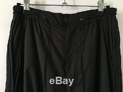 New Black FINAL HOME ISSEY MIYAKE Parachute Mesh Lined Zip Sweat Pant Trouser M