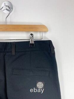 New GENUINE STONE ISLAND Patch Program Black Tailored Trousers IT 48 W32 / L32