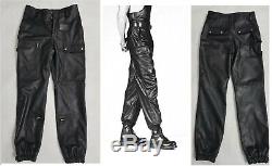 New Genuine Leather Army Pants Battle Military Trousers Cargo Utility Jeans Mens