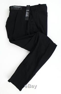 New JULIUS 7 Black'Slim Drop Crotch' Slim Fit Casual Pants Size 4/L $735