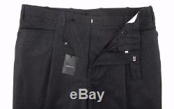 New KITON Charcoal 100% Cashmere Flannel Dress Pants 56 fits 38 / 40 NWT $800