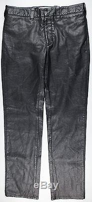 New. MAISON MARTIN MARGIELA Black Leather Pants Size 52/36 $650