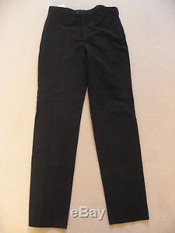 New Margaret Howell Soft Trousers Black Compact Moleskin L Large 36 NWT