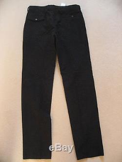 New Margaret Howell Soft Trousers Black Compact Moleskin L Large 36 NWT