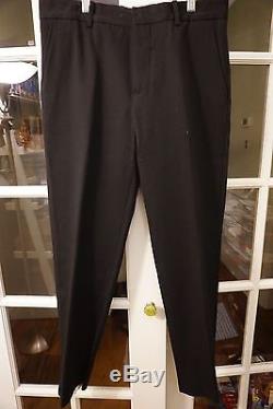New Men Marni Italy Flat Front Black Pants Size 48 $720 Isaia From Louis Boston