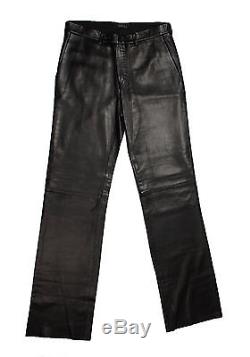New Original Gucci Leather Black Men Pants in size 50/W34