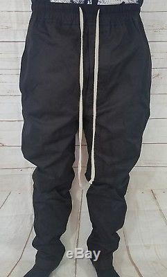 New Rick Owens Men's Pantaloni- Drawstring Astaires Cotton Pants Sz 46/fit Small