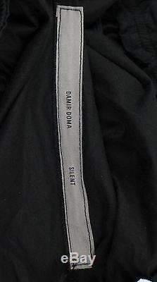 New. SILENT By DAMIR DOMA Black Cotton Casual Pants Size Medium $385