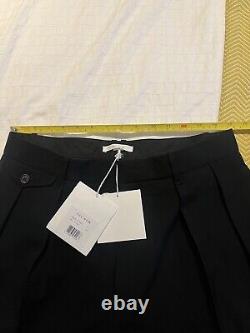 New THE ROW Marcello Pleated Wool Trousers Black Size 32 Fit small 30 Mens Pants