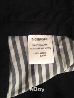 New THOM BROWNE Black 34 x 30 TUXEDO PANTS Made in Japan TB Size-2 NWOT