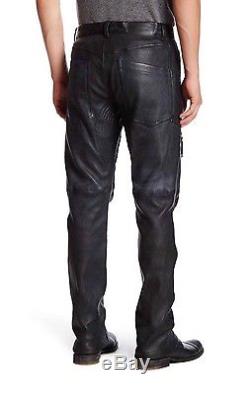 New With Tags Helmut Lang Genuine Black Leather Moto Pants Size 30 $1795.00