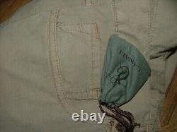 New Wot Canali Casual 5 Pockets Pants Size 38 X 35 Made In Italy Beige #270