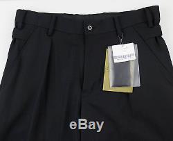 New. YOHJI YAMAMOTO Black Wool Casual Pants Size 3/Medium Waist 33 $1015
