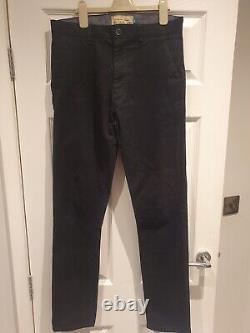 Next Black Stretch Chino Jean Trousers 30R Skinny Slim Used Free UK Delivery