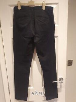 Next Black Stretch Chino Jean Trousers 30R Skinny Slim Used Free UK Delivery