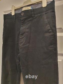 Next Black Stretch Chino Jean Trousers 30R Skinny Slim Used Free UK Delivery