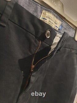 Next Black Stretch Chino Jean Trousers 30R Skinny Slim Used Free UK Delivery