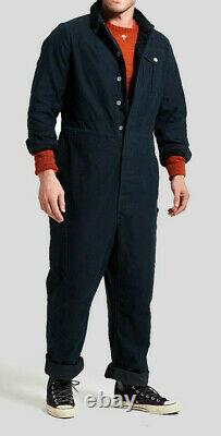 Nigel Cabourn Military Coverall in Black Navy Overalls Dungarees Size 44