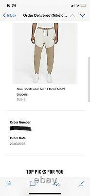 Nike Tech Fleece Men's Joggers Sandalwood/Light Bone/Black Size Small