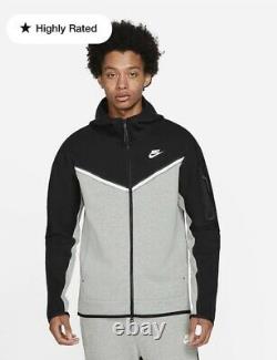 Nike Tech Fleece Tracksuit Full Set Size Medium Grey & Black, Hoodie/Joggers