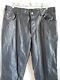 North Bound Leather 501-b Black Straight Leg Biker Rock Star Jeans Pants 38 34