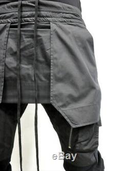 Nwt Julius'knives' Combination Drawstring Pants $900 (black, 4 Jp L-xl)