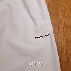 Off white Diag White Cotton track pants Medium M Joggers Genuine Black Striped