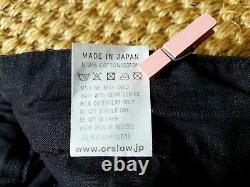 OrSlow Black French Work Pant tag 2 Made in Japan