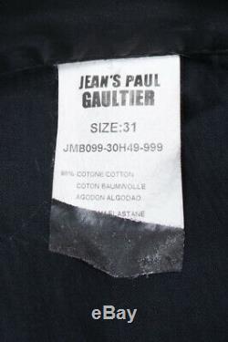 Original Jean Paul Gaultier Biker Black Men Pants in size 31