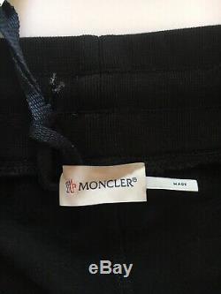 Original Moncler Men Black Sweatpants Joggers Size Large