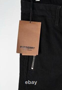 Original New Burberry London Men Black Biker Skinny Zip Pants Size 32 H4882