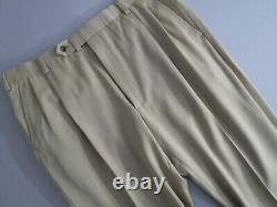 Oxxford Clothes super 110's gabardine stone beige Dress pants Size 40