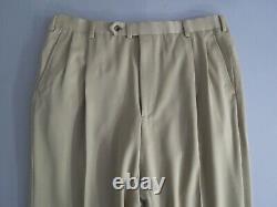 Oxxford Clothes super 110's gabardine stone beige Dress pants Size 40