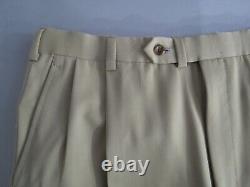 Oxxford Clothes super 110's gabardine stone beige Dress pants Size 40