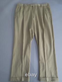 Oxxford Clothes super 110's gabardine stone beige Dress pants Size 40