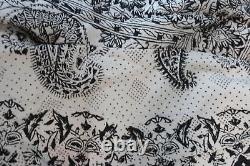 PARIA FARZANEH Men's Neutral Black Iranian Print Cotton Sweat Pants L NEW