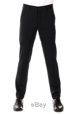 PRADA Men Black Virgin Wool Trousers Pants Made in Italy New with Tag